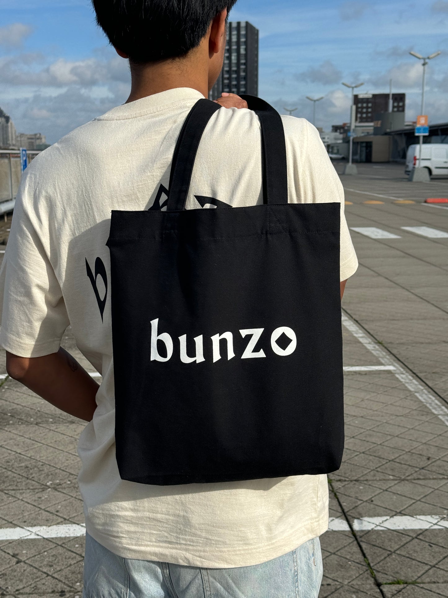 bunzo's klasiko black tote bag